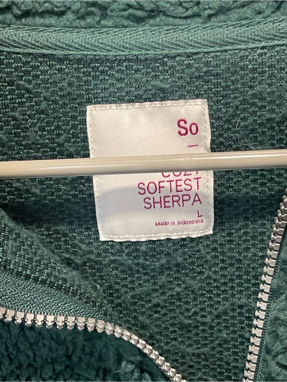 Cozy Softest Sherpa Zip-Up Sweater - Teal/Green